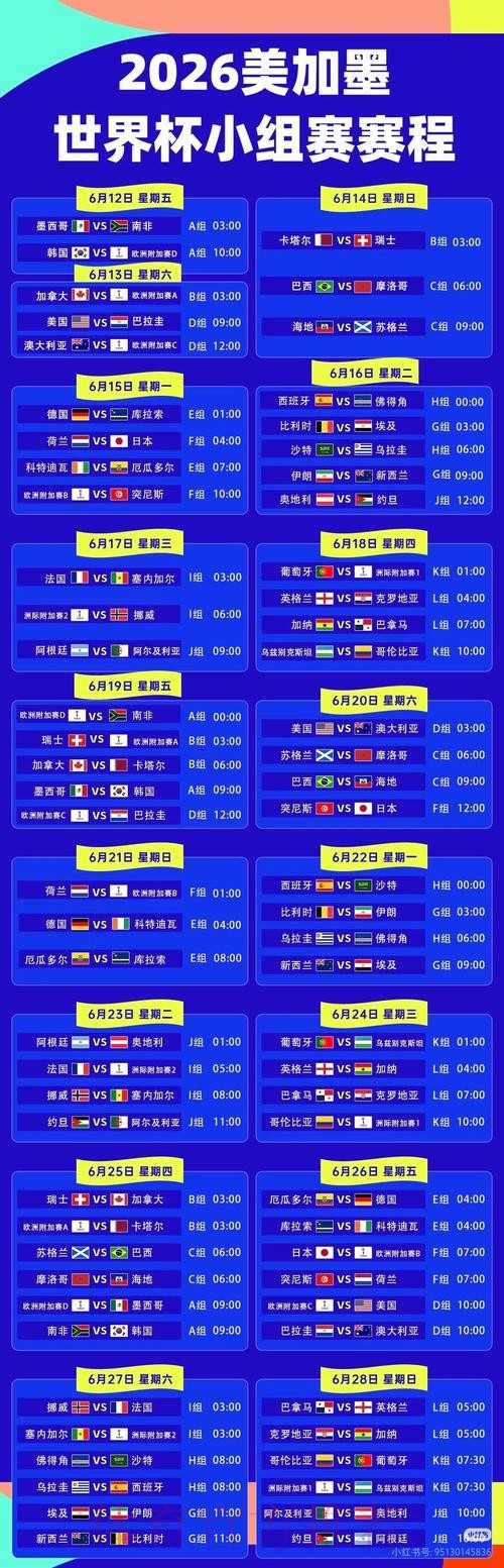 2026世界杯直播一览最新时间表在哪里看 2026世界杯直播一览最新时间表在哪里看